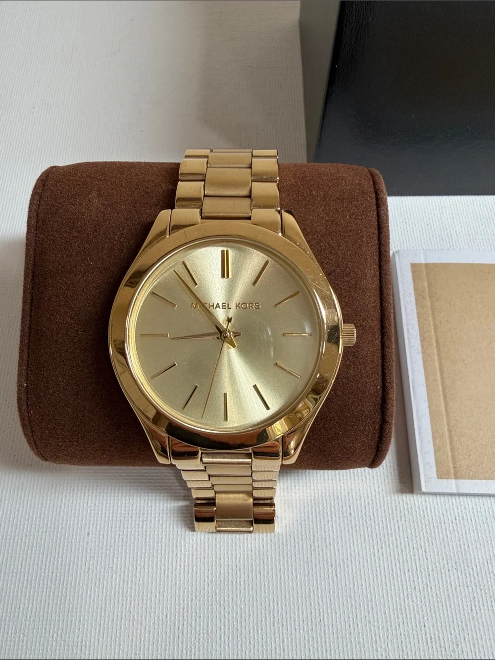 Michael Kors Men's Gold Stainless Steel Bracelet Watch with Matching Dial